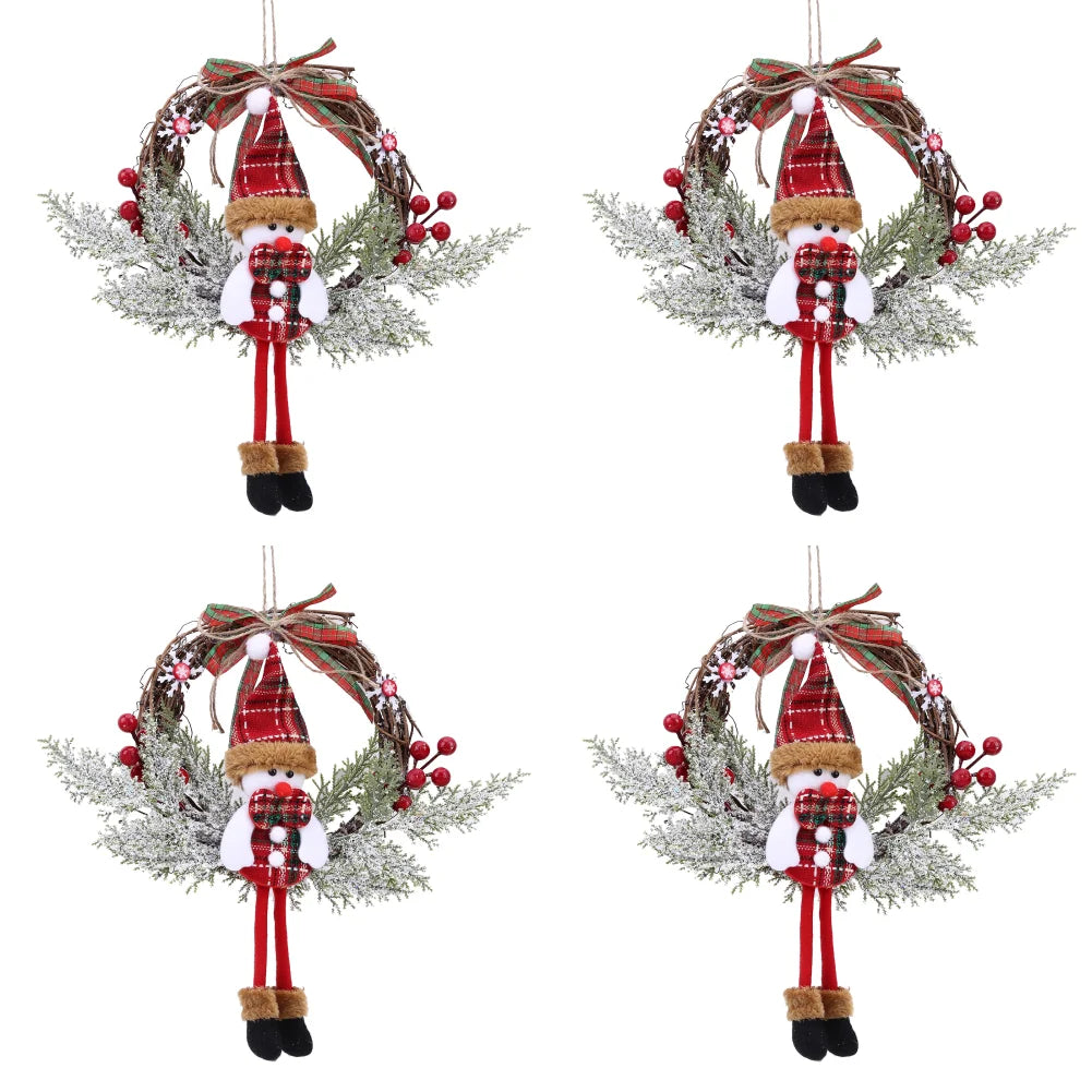 Couronne de Noël bonhomme de neige