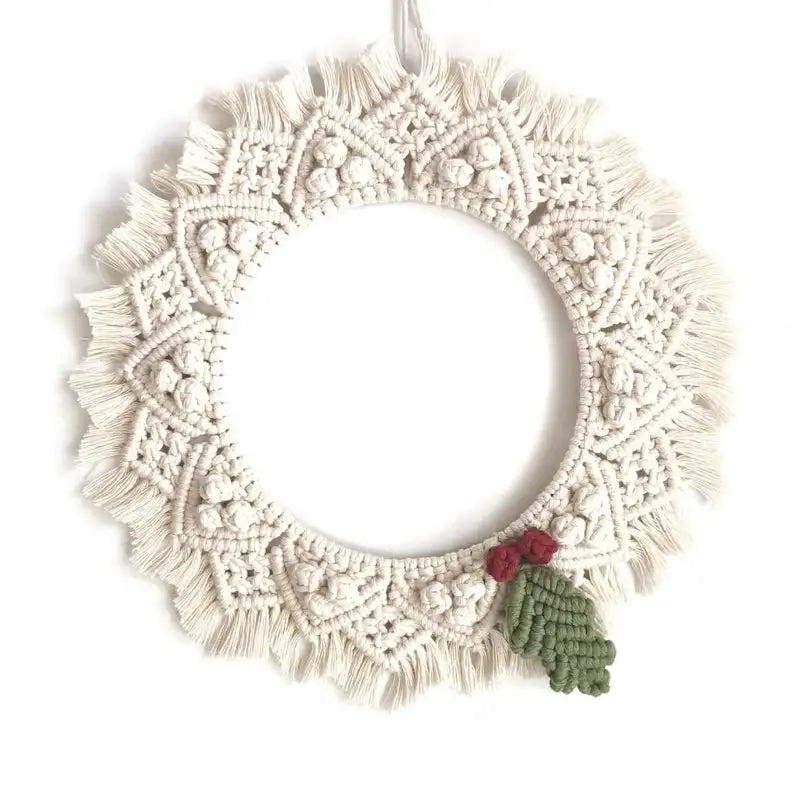 couronne de noel en macrame