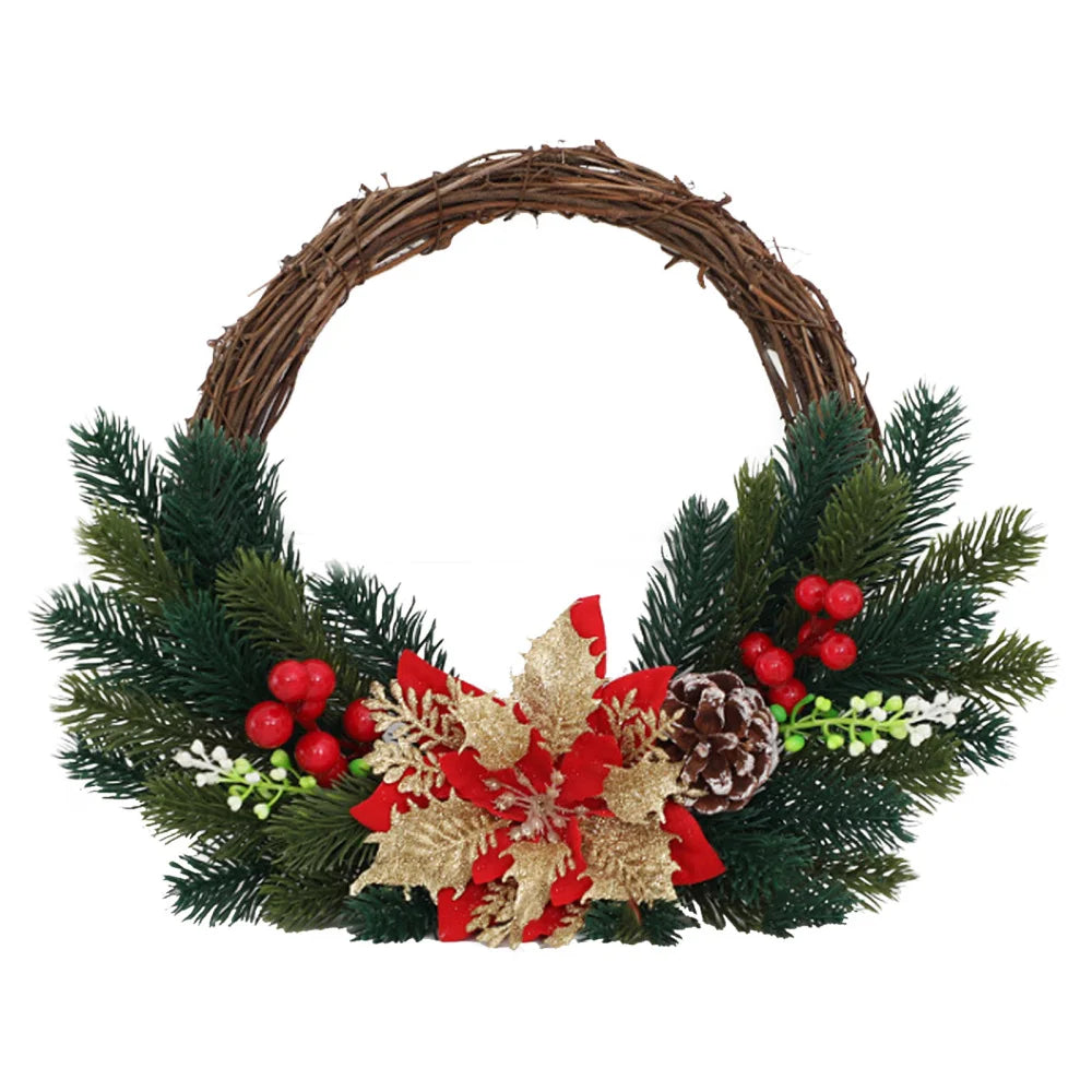 couronne de noel en rotin