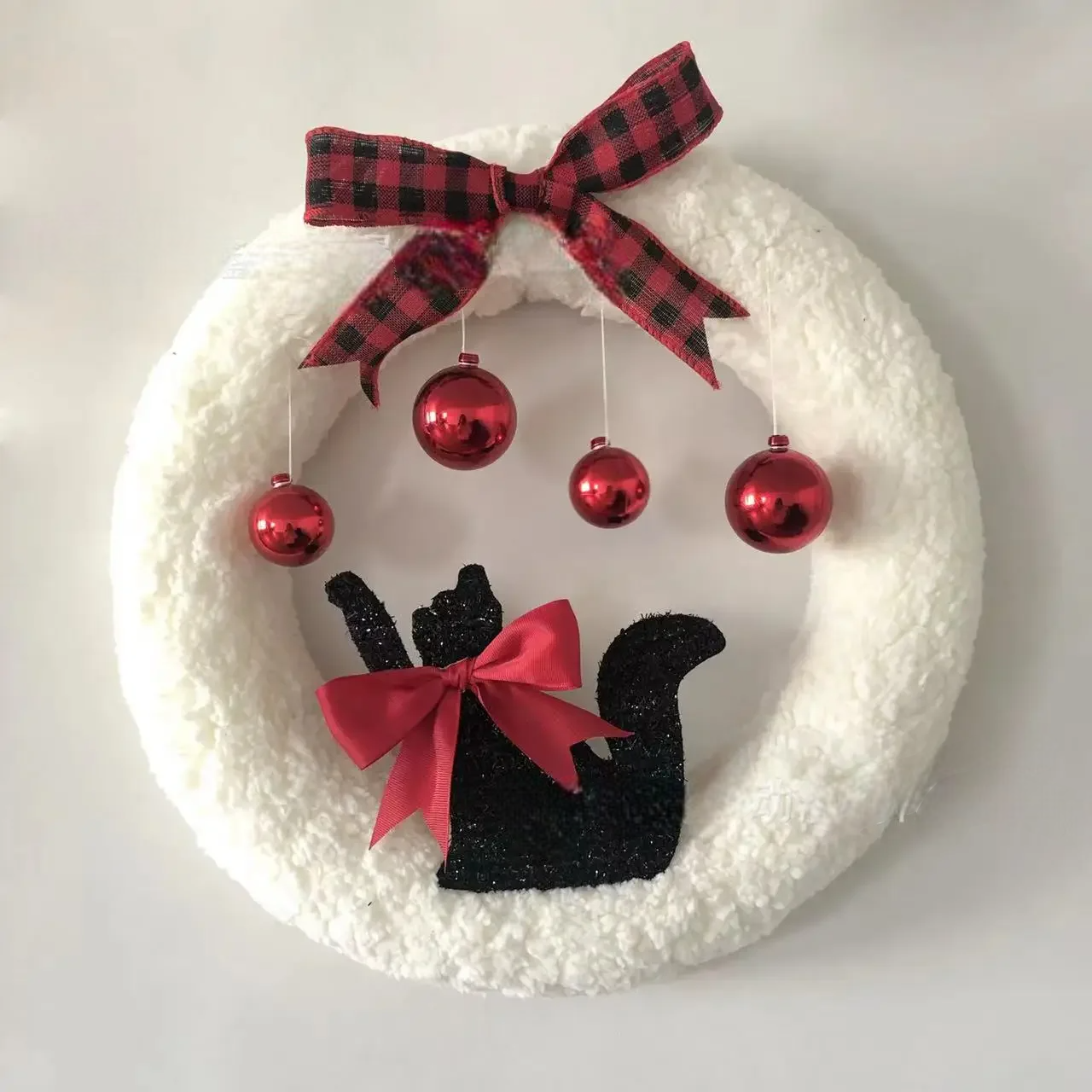 Couronne de noël en tissu