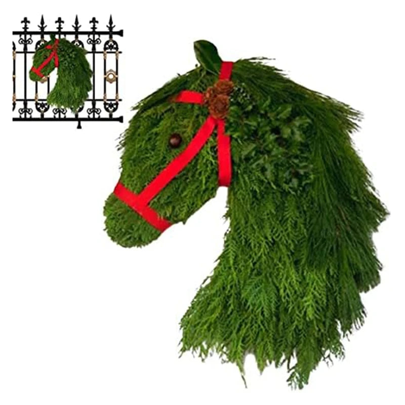 Couronne de Noël cheval