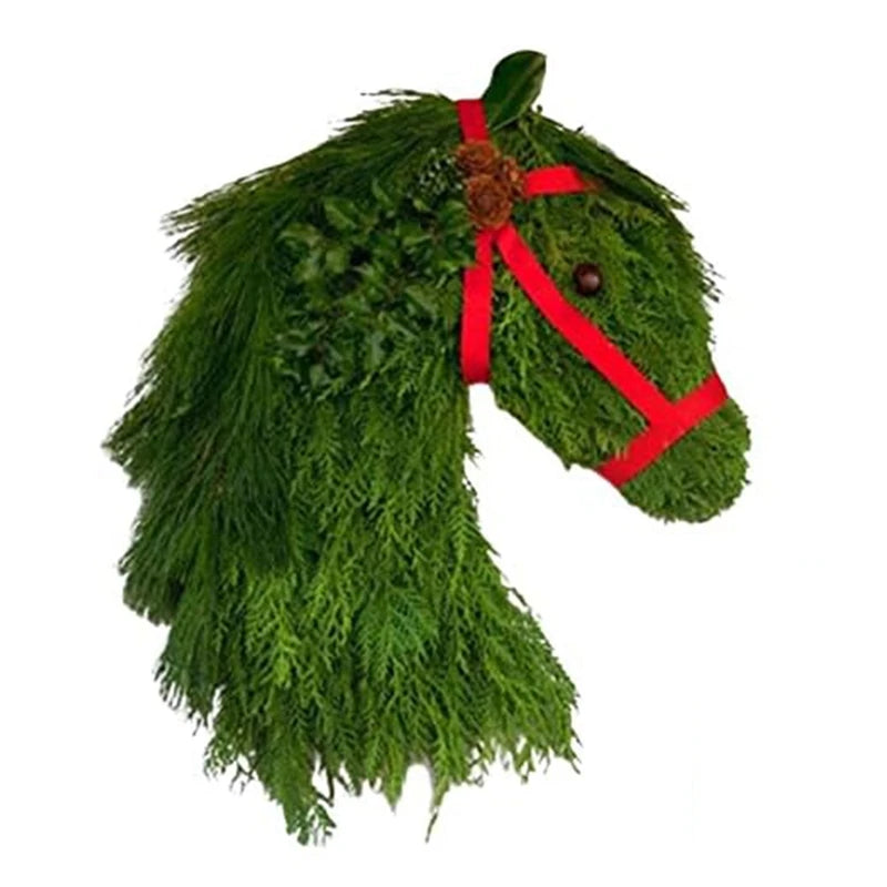 couronne de noel cheval