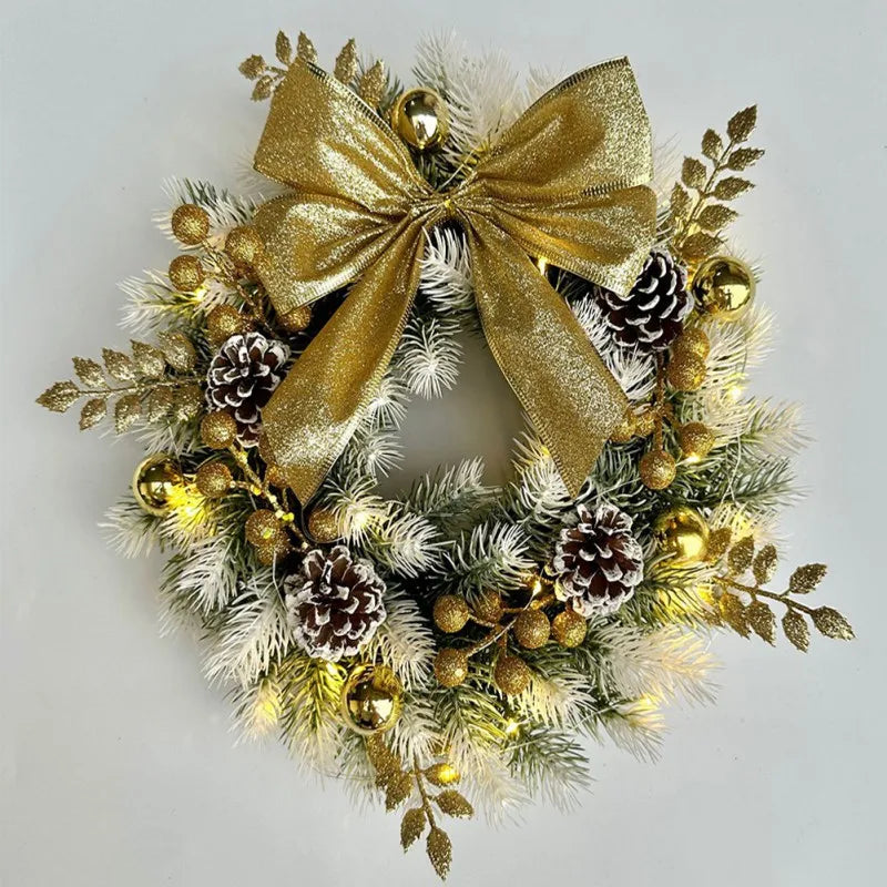 couronne de noel dore