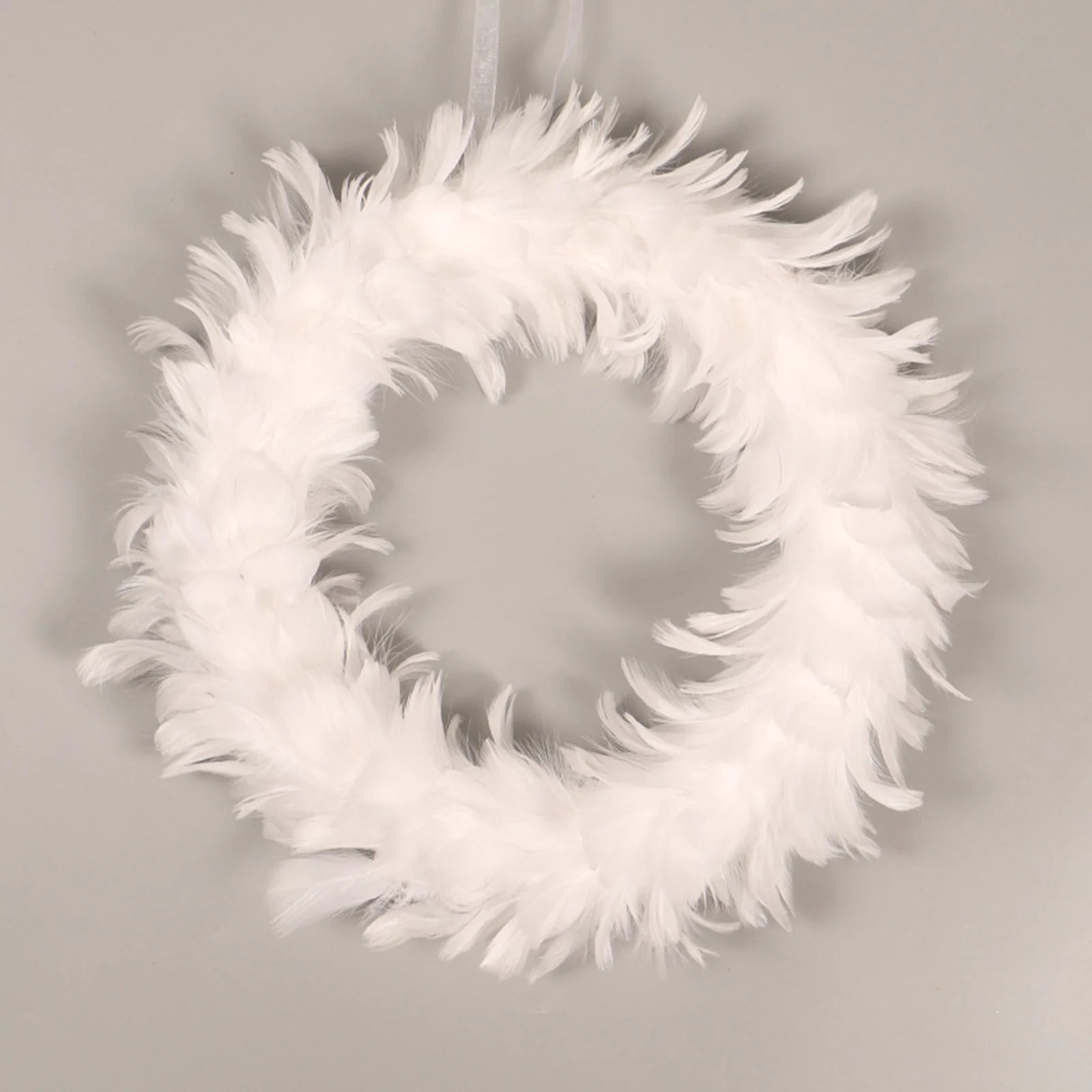 couronne de noel avec plumes