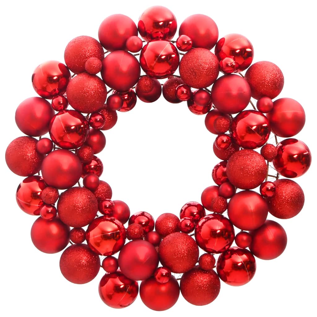 couronne de noel boule rouge