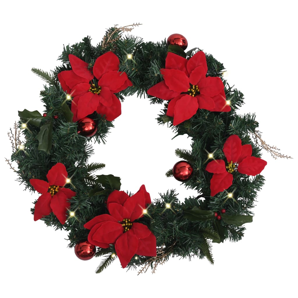 couronne de noel poinsettia