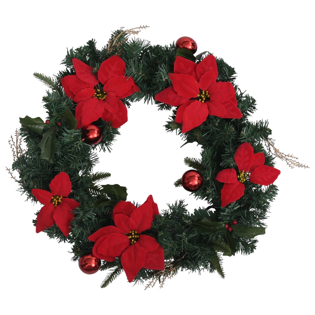 couronne de table noel poinsettia